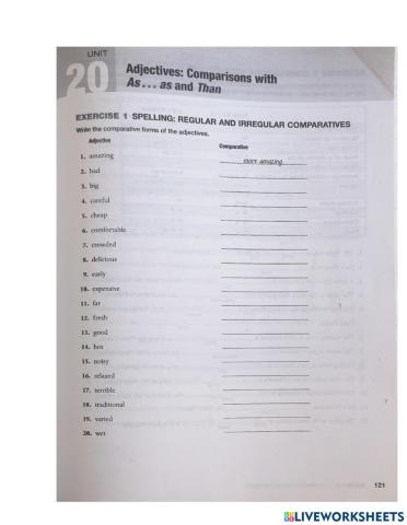 Comparative adjectives