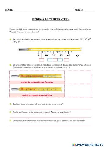 Medidas de temperatura