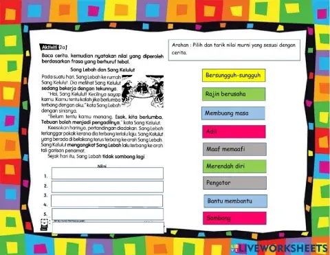 Bahasa melayu tahun 2-nilai