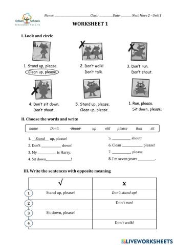 NM2 - U1 - Grammar 1 - Giving commands