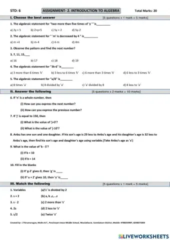 Introduction to algebra