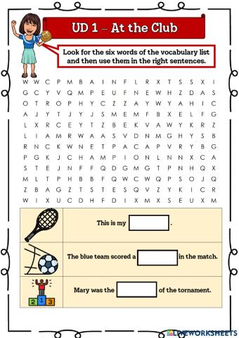 6º UD 1 - At the Club Ficha 6