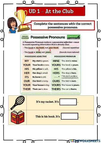 6º UD 1 - At the Club Ficha 7