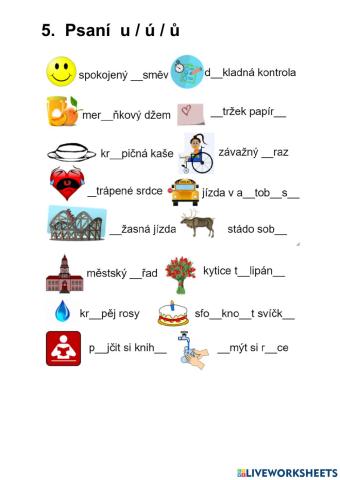 Psaní u-ú-ů 5