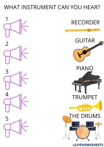 Listen to the musical instruments