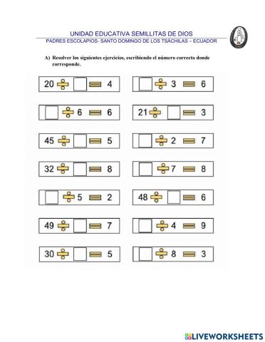 Diviisión de una cifra