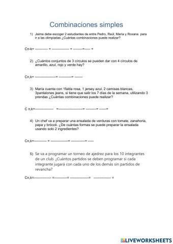 Combinaciones simples