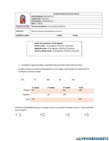 Probabilidad condicional