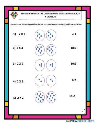 Reversibilidad entre multiplicación y división