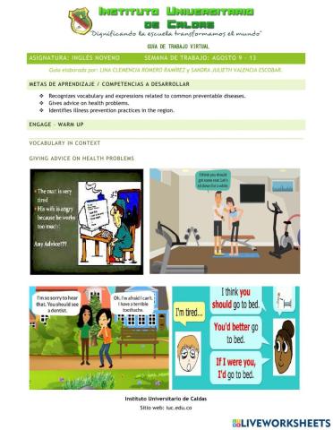 Giving Advice on Health Problems