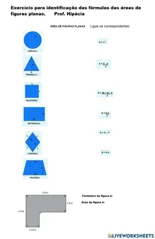 Áreas de figuras planas e Perímetro