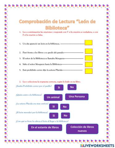 El león de la biblioteca