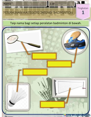 Permainan Kategori Jaring Tingkatan 1: Badminton