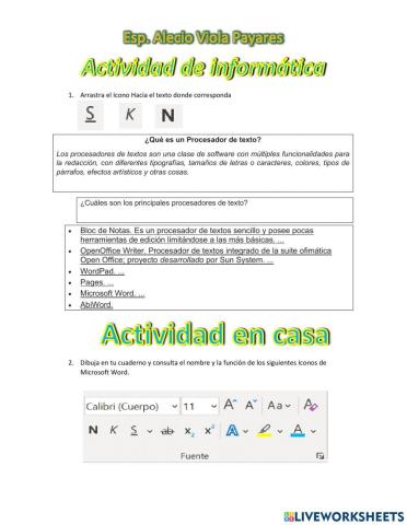 Estilos de textos en word