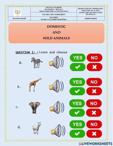 Farm and wild animals