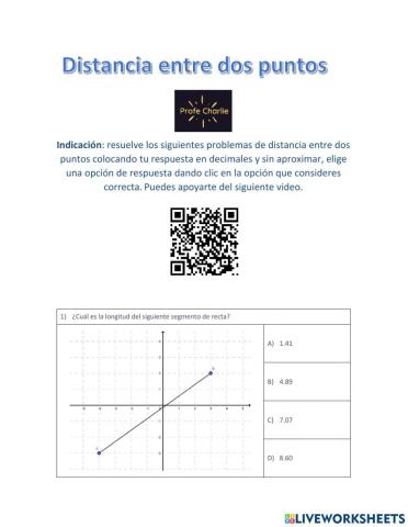 Distancia entre dos puntos