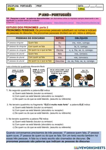 7 ANO  PORTUGUÊS AGOSTO  parte 2