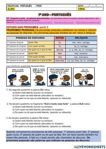 7 ANO  PORTUGUÊS AGOSTO  parte 2