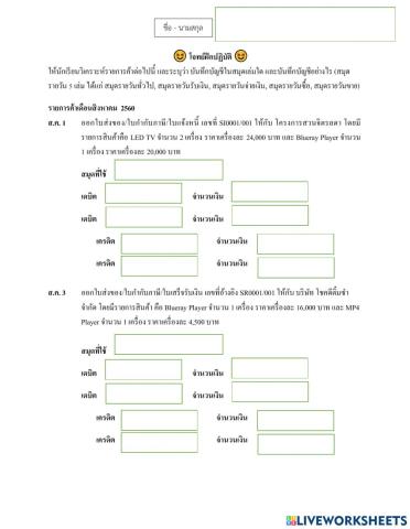 วิเคราะห์รายการค้า