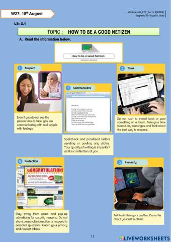 How to be a Good Netizen