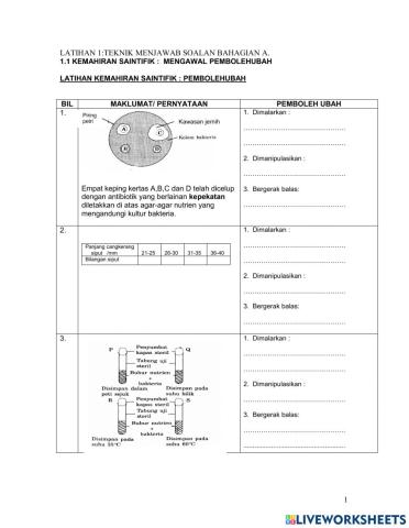 Teknik Menjawab Soalan Bahagian A