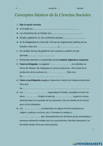 Conceptos de ciencias sociales