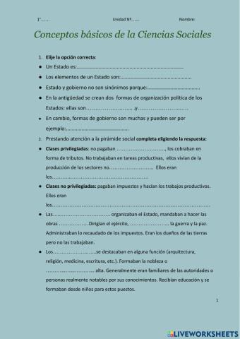Conceptos de ciencias sociales