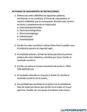 Seguimiento de instrucciones