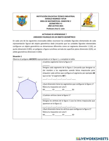 Unidades Figurales elementales de un objeto geométrico