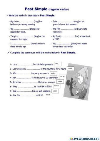 Past simpe: Regular verbs