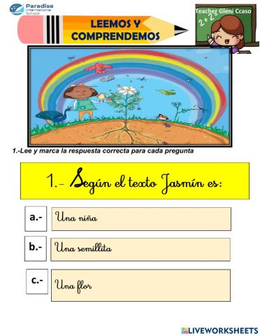 Leemos y comprendemos: jasmín
