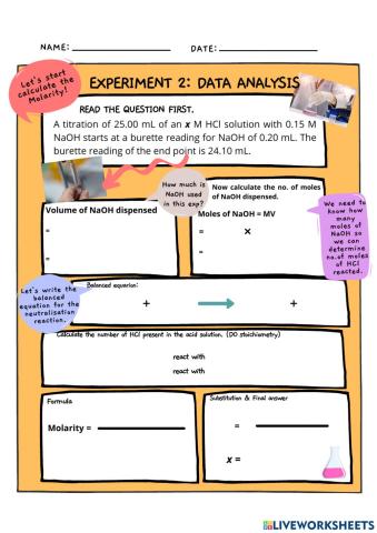 Data Analysis: Experiment 2 Titration