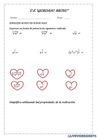 Simplificación de radicales