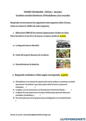 El feudalismo y las cruzadas