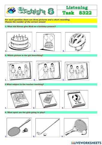 Spotlight 8 Task 8322