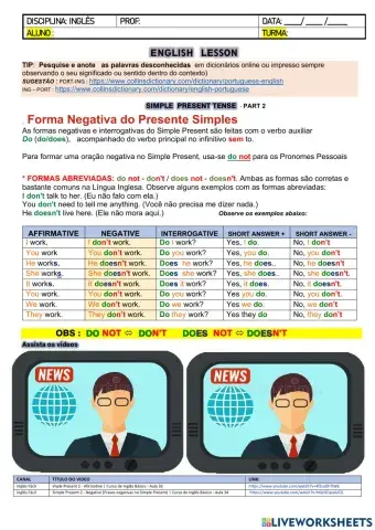 9º ano inglês agosto 1