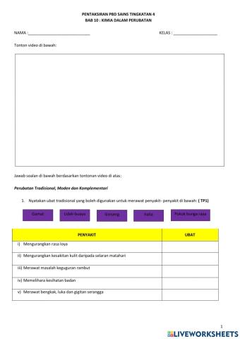 Pentaksiran pbd sains tingkatan 4 (bab 10)