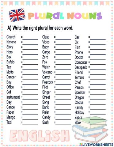 Plural nouns