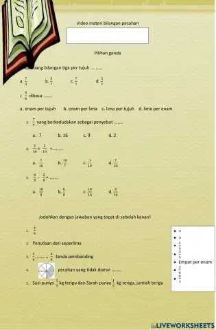 Lkpd bilangan pecahan kelas 3 sd