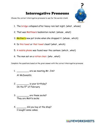 Interrogative Pronouns