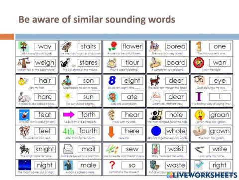 Similar sounding words