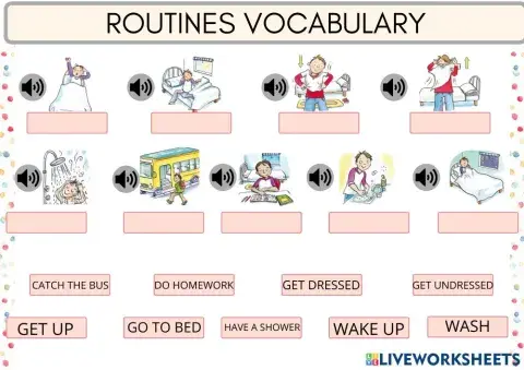 ROUTINES Vocabulary
