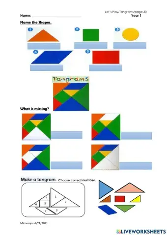 Super minds year 1 - Tangrams