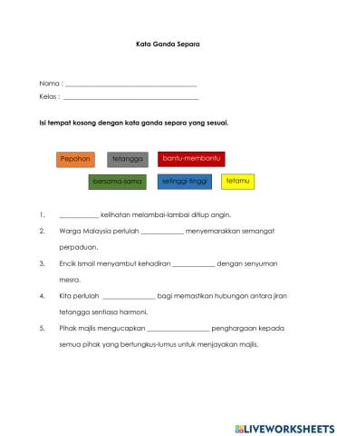 Kata Ganda Separa - Cintai Negara