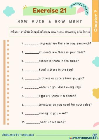 Chapter 7 How much & How many