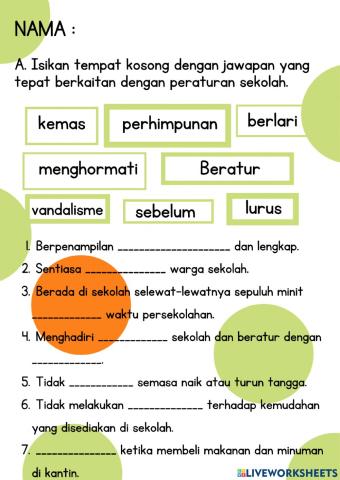 Unit 11:Akur Peraturan Sekolah