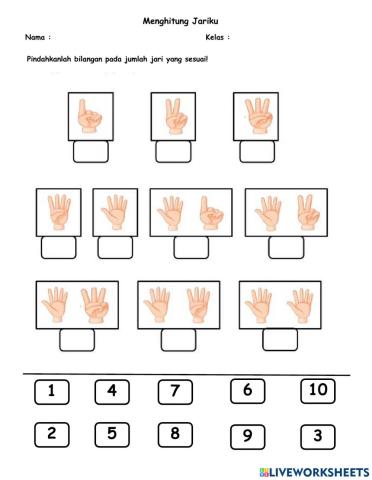 Menghitung banyak Jari