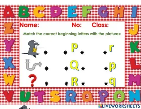 Letter P, Q, R