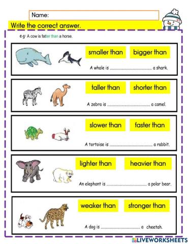 Comparatives (animals)