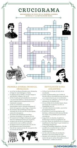 Crucigrama de la Revolución Rusa y Primera Guerra Mundial